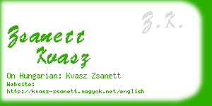 zsanett kvasz business card